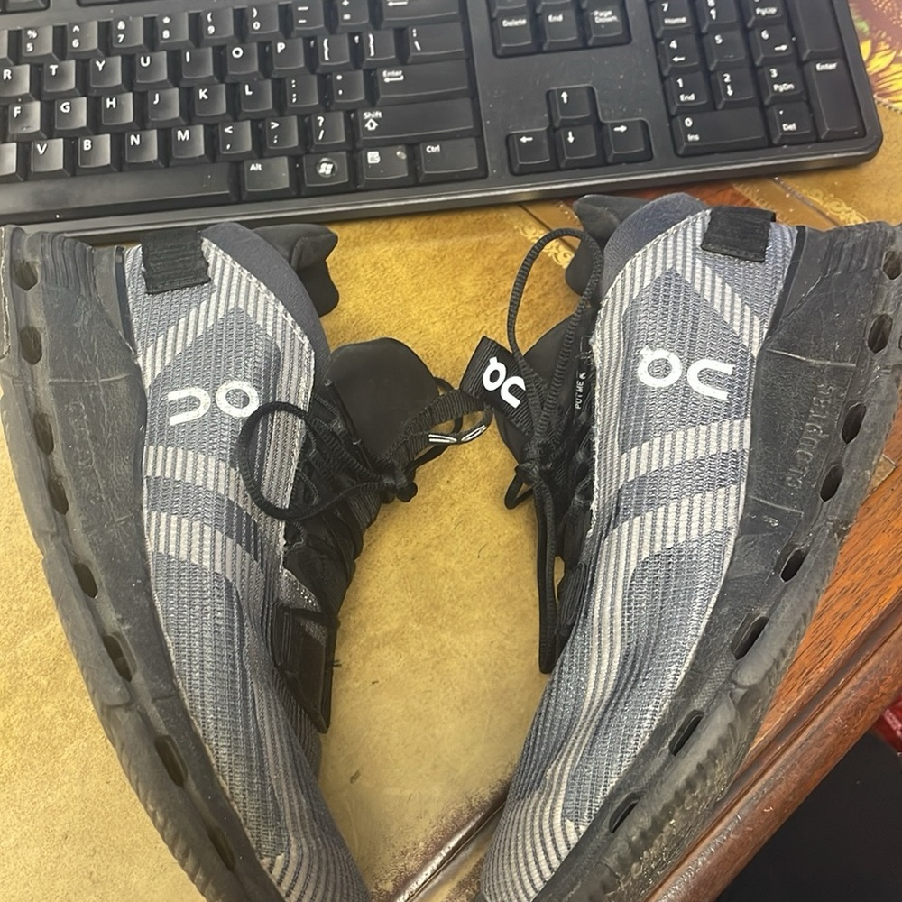 On Running Black and Gray Sneakers